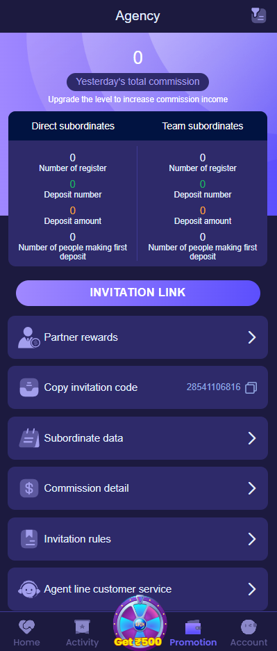 ShreeWin mobile Agency and Referral Dashboard preview